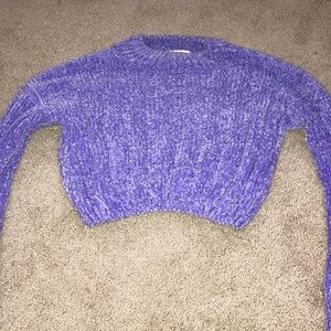 cropped purple sweater, size L